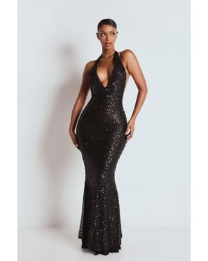 LemonLunar The Josette Sequin Maxi Dress - Blue