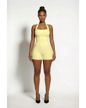 LemonLunar The Zoe Bandage Shorts - Yellow