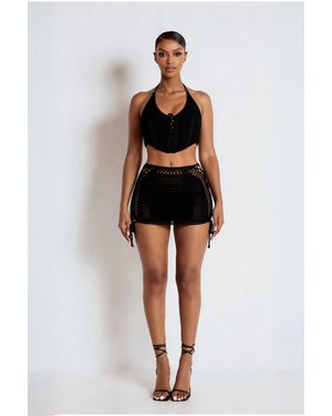 LemonLunar The Emani Crochet Set - Black