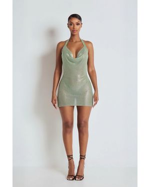 LemonLunar The Olivi Diamante Dress - Black