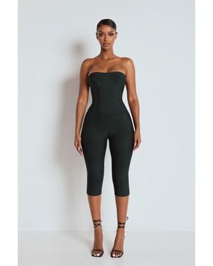 LemonLunar The Yasmin Bandage Capri Trousers Deep - Green