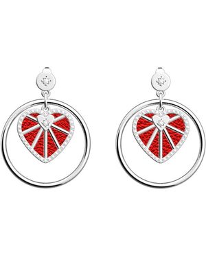 Les Georgettes Boucles d'oreilles Caur Céleste - Rouge