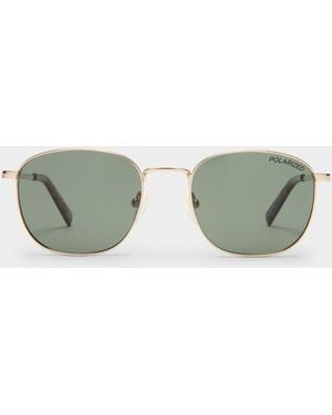 Le Specs Square Polarized Sunglasses - Green