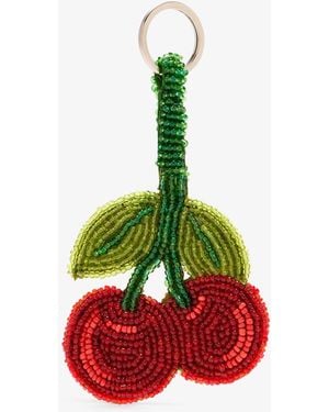 The Jacksons Cherry Beaded Keyring - Red