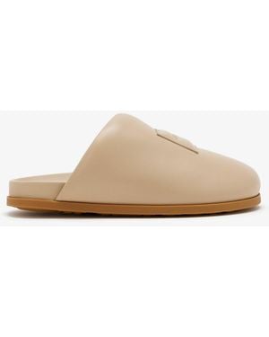 Givenchy Label Flat Mules - White