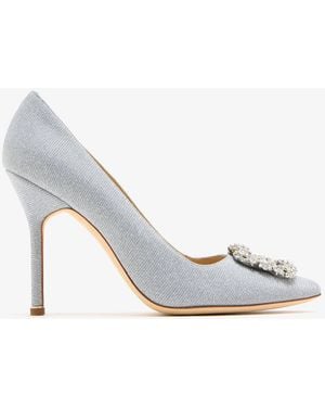 Manolo Blahnik Hangisi Pumps - White