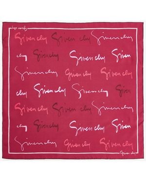 Givenchy Logo Signature Square Scarf - Pink