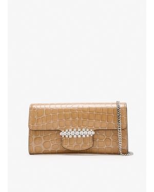 Jimmy Choo Bing Chain Wallet - Natural