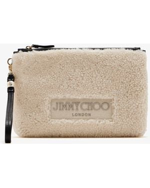 Jimmy Choo Zipped Flat Pouch - Natural