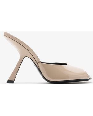 Mugler Peep-Toe Mules - White