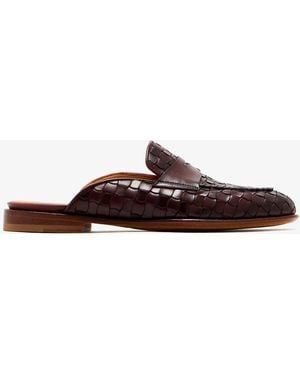 Magnanni Woven Leather Mules - White