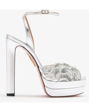 Aquazzura Ce Soir Plateau 130 Sandals - White
