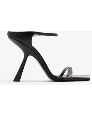 Mugler Square Toe Sandals - Black