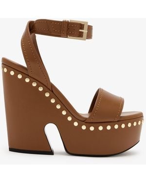 Givenchy Clog Platform Sandals - Brown