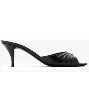 Saint Laurent Babylone Mules - White