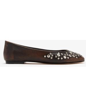 GIMAGUAS Studs Ballerinas - White