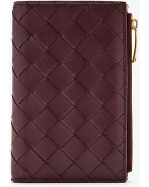 Bottega Veneta Intrecciato Medium Bi-Fold Wallet - Purple
