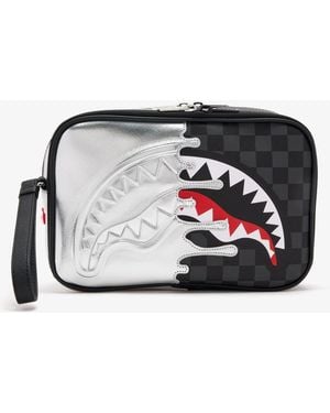 Sprayground Side Drip Check Toiletry Brick - Black