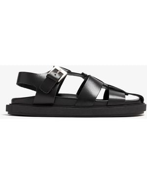 Alohas Backbone Clog Sandals - Black