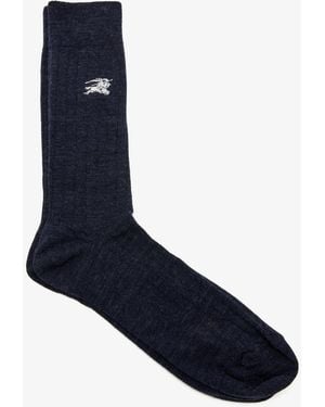 Burberry Wool Blend Socks - Blue