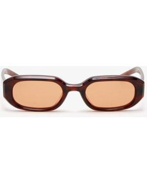 Off Broadway Skinny Cigarette Sunglasses - Brown