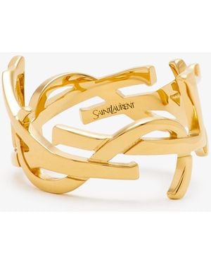 Saint Laurent Cassandre Scarf Ring - Metallic