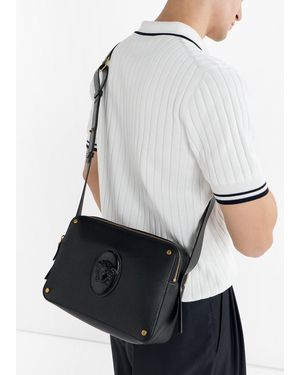 Versace Lou Crossbody Bag - Black