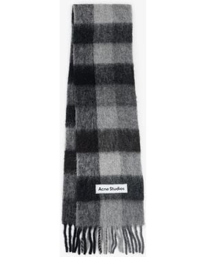 Acne Studios Wool Mohair Narrow Scarf - White