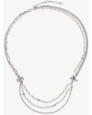 Tory Burch Moondance Multi-Strand Pearl Necklace - White