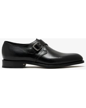 Ferragamo Sullivan Single Monkstrap Shoes - Black