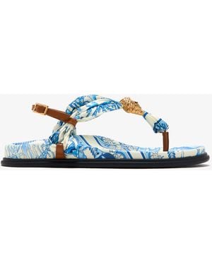 Versace Underwater Barocco La Medusa Sandals - Blue