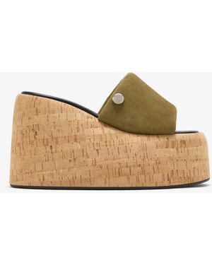 The Attico Mochi Flatform Wedge Sandals - Natural