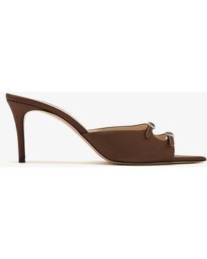 Andrea Wazen Carol 75 Mules - White