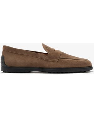 Tod's Suede Loafers - White