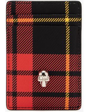 McQueen Tartan Magnet Card Holder - Red