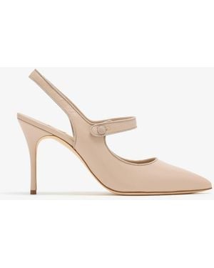 Manolo Blahnik Camparisli Slingback Pumps - White