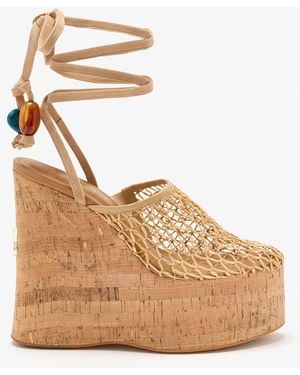 Naked Wolfe Iris Platform Sandals - Natural