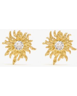 Oceanus Sunburst Earrings - Metallic