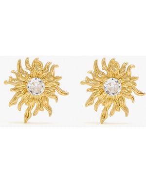 Oceanus Sunburst Earrings - Metallic