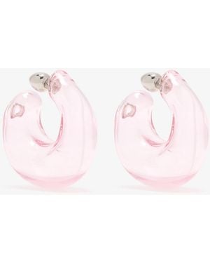 Alaïa Bubble Hoop Earrings - Pink