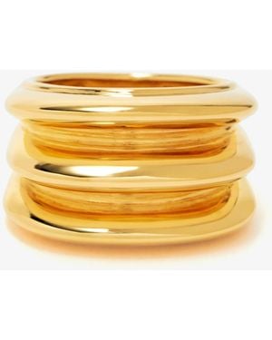 Missoma Triple Ridge Ring - Yellow