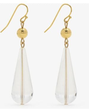Ben-Amun Clear Drop Earrings - White