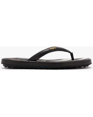 Tod's Leather Sandals - Gray
