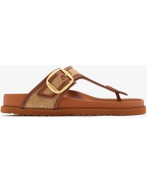 Birkenstock 1774 Gizeh Raffia Sandals - Brown