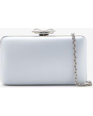 Self-Portrait Satin Clutch - White