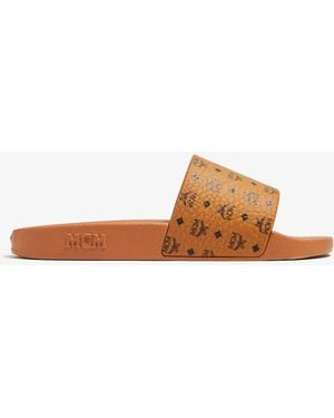 MCM Monogram Slides - White