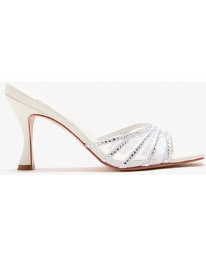 Nicoli Freesia Mules - White