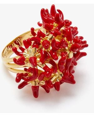 Bottega Veneta Sea Coral Ring - Red