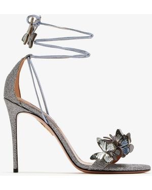 Aquazzura Papillon 105 Sandals - White