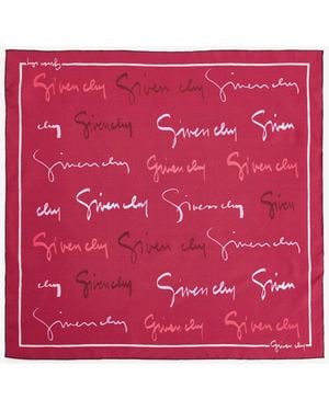 Givenchy Logo Signature Square Scarf - Pink